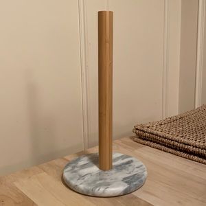 Marble Wood Paper Towel Holder